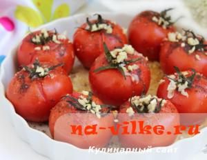 Запеченные помидоры в духовке: лучшие рецепты с фото